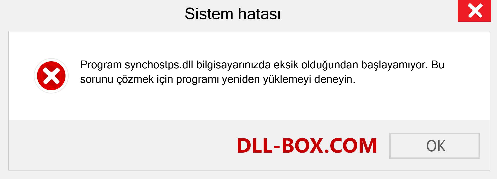 synchostps.dll dosyası eksik mi? Windows 7, 8, 10 için İndirin - Windows'ta synchostps dll Eksik Hatasını Düzeltin, fotoğraflar, resimler